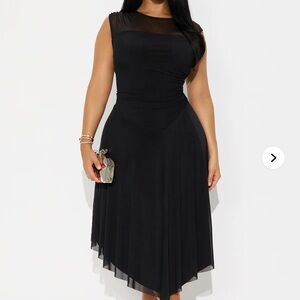 Fashion Nova Black Asymmetrical dress